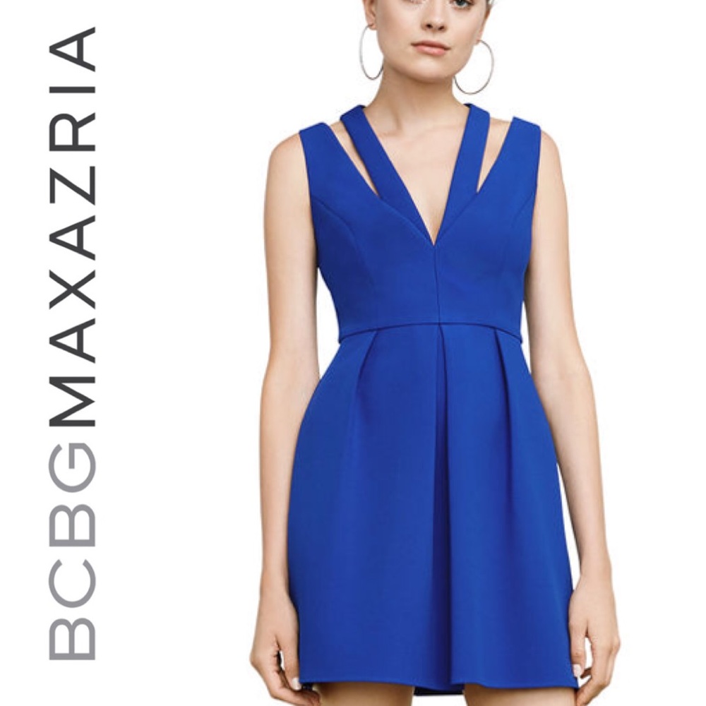 NWT BCBGMaxazria Royal Blue Peek-a-Boo Dress